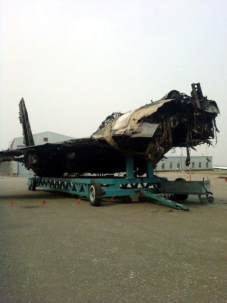 Четвертый опытный образец самолета Су‑35 (борт 904) после аварии
